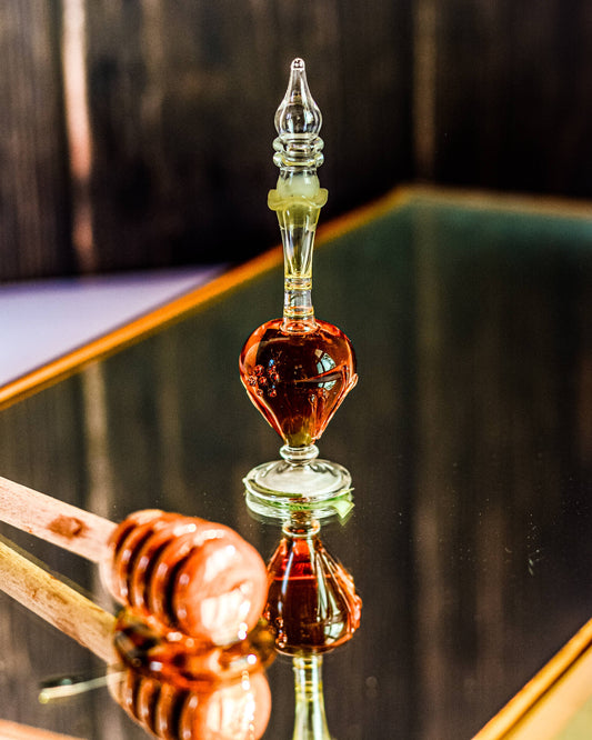 Jasmine Perfume Oil - Fancy Handblown Glass Bottle