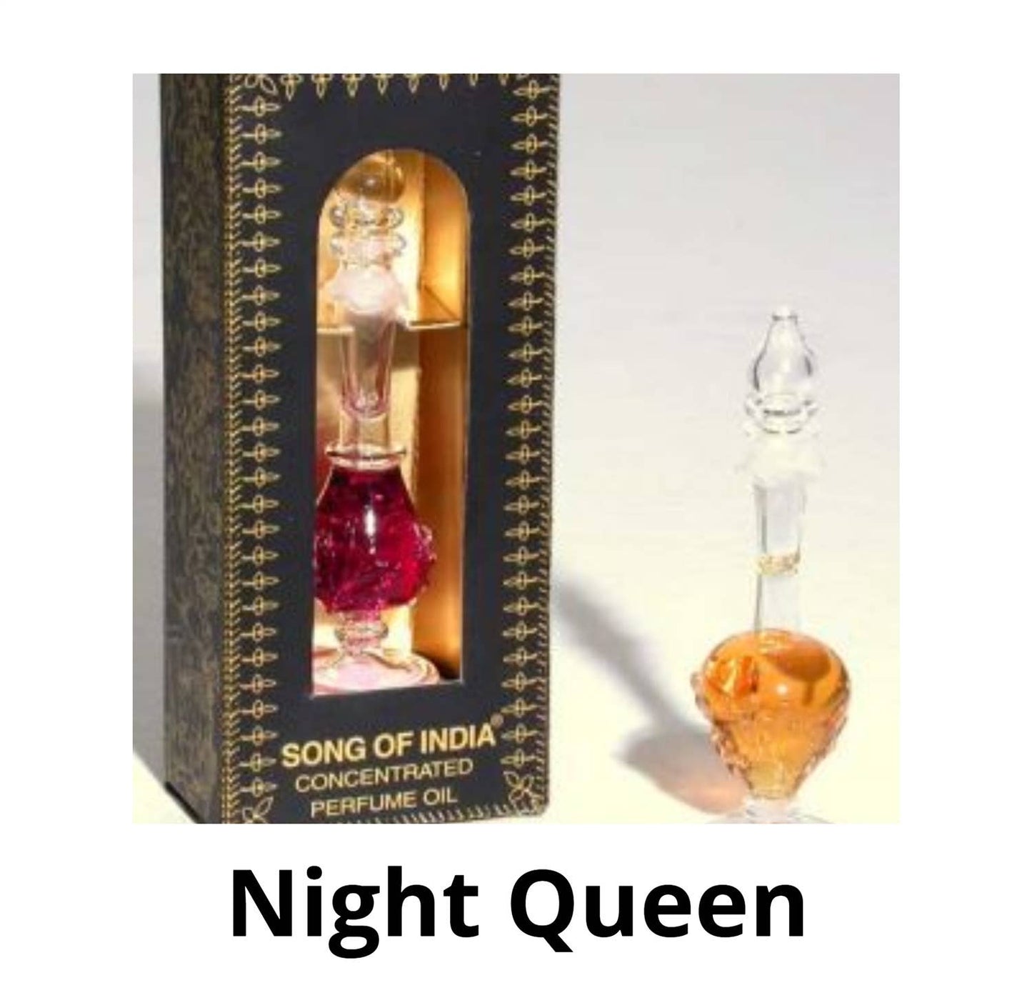Night Queen Perfume Oil in Luxury Hand-Blown Glass Bottle