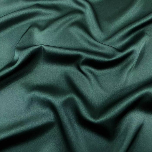Plain silky hijab: Dark Green